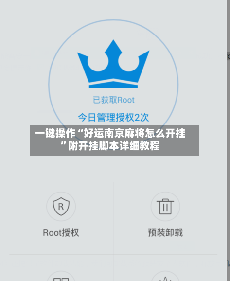 一键操作“好运南京麻将怎么开挂”附开挂脚本详细教程-第2张图片