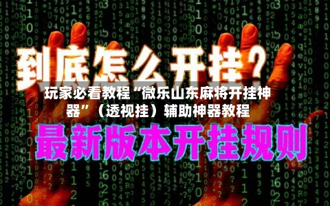 玩家必看教程“微乐山东麻将开挂神器”（透视挂）辅助神器教程