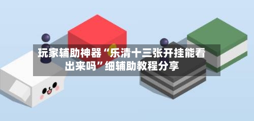 玩家辅助神器“乐清十三张开挂能看出来吗	”细辅助教程分享-第3张图片