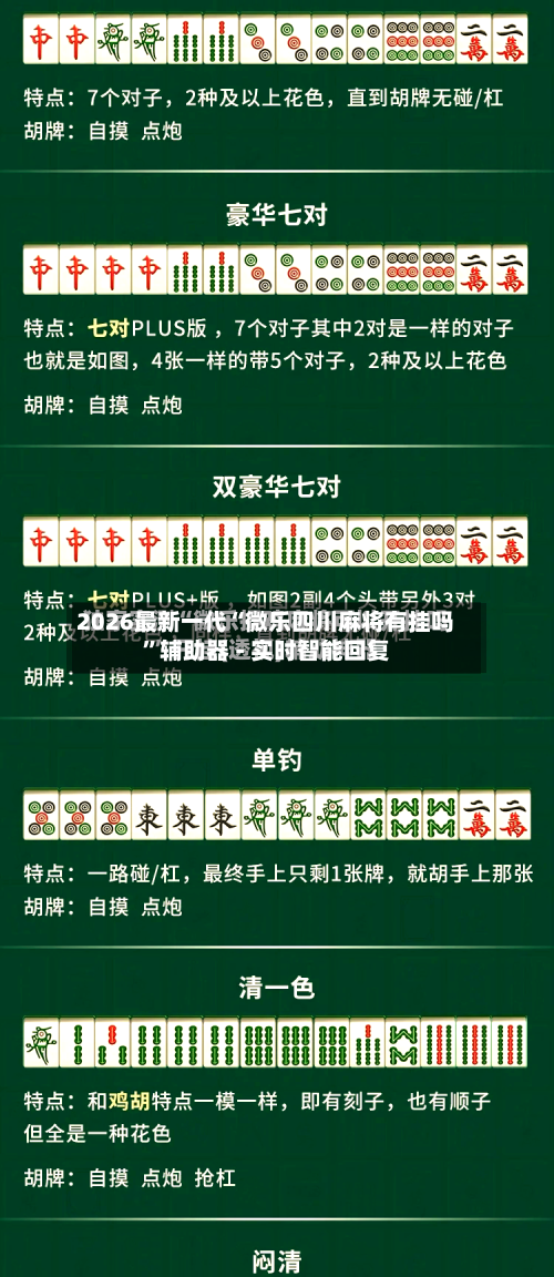 2026最新一代“微乐四川麻将有挂吗”辅助器 - 实时智能回复