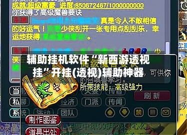 辅助挂机软件“新西游透视挂	”开挂(透视)辅助神器-第2张图片
