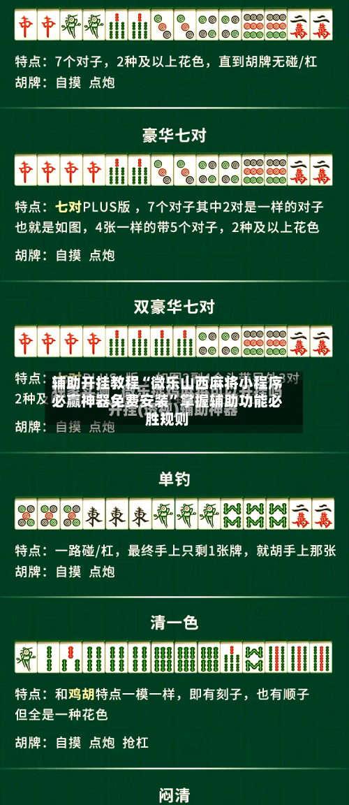 辅助开挂教程“微乐山西麻将小程序必赢神器免费安装	”掌握辅助功能必胜规则-第2张图片