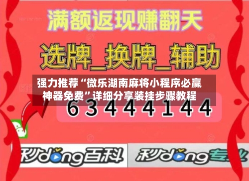 强力推荐“微乐湖南麻将小程序必赢神器免费”详细分享装挂步骤教程-第3张图片