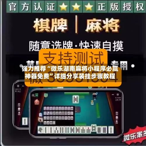 强力推荐“微乐湖南麻将小程序必赢神器免费”详细分享装挂步骤教程