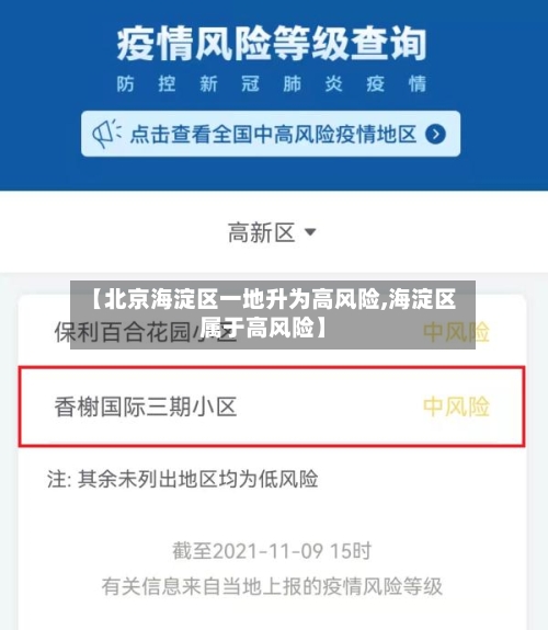 【北京海淀区一地升为高风险,海淀区属于高风险】-第2张图片