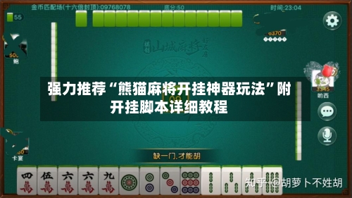 强力推荐“熊猫麻将开挂神器玩法”附开挂脚本详细教程-第2张图片