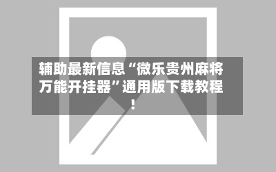 辅助最新信息“微乐贵州麻将万能开挂器”通用版下载教程！-第3张图片