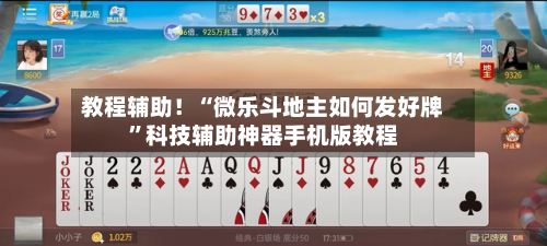 教程辅助！“微乐斗地主如何发好牌”科技辅助神器手机版教程-第3张图片