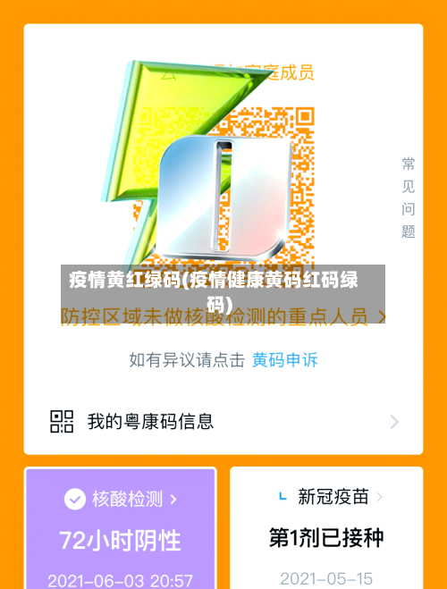 疫情黄红绿码(疫情健康黄码红码绿码)-第3张图片