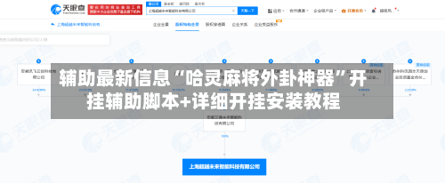 辅助最新信息“哈灵麻将外卦神器	”开挂辅助脚本+详细开挂安装教程-第2张图片