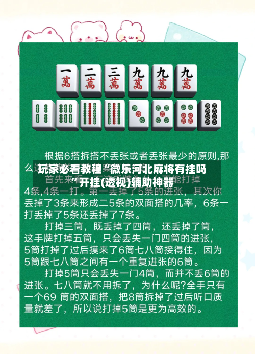 玩家必看教程“微乐河北麻将有挂吗”开挂(透视)辅助神器-第3张图片