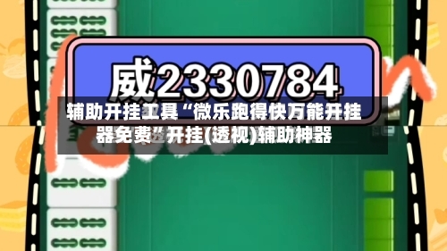 辅助开挂工具“微乐跑得快万能开挂器免费”开挂(透视)辅助神器-第2张图片
