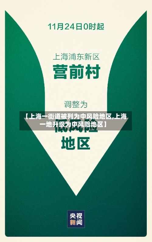 【上海一街道被列为中风险地区,上海一地升级为中风险地区】