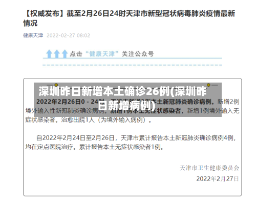 深圳昨日新增本土确诊26例(深圳昨日新增病例)-第2张图片