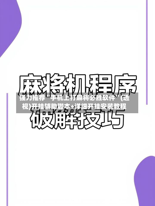 强力推荐“手机上打麻将必胜软件	”(透视)开挂辅助脚本+详细开挂安装教程-第2张图片