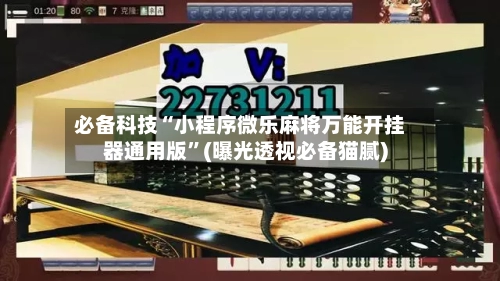 必备科技“小程序微乐麻将万能开挂器通用版”(曝光透视必备猫腻)-第2张图片