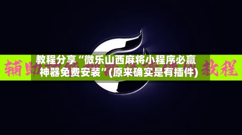 教程分享“微乐山西麻将小程序必赢神器免费安装”(原来确实是有插件)-第2张图片