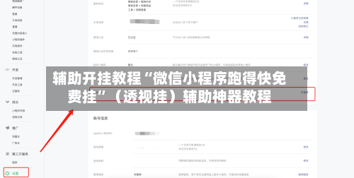 辅助开挂教程“微信小程序跑得快免费挂”（透视挂）辅助神器教程-第3张图片
