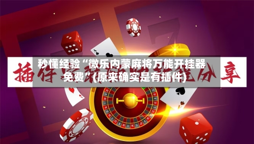 秒懂经验“微乐内蒙麻将万能开挂器免费”(原来确实是有插件)-第2张图片