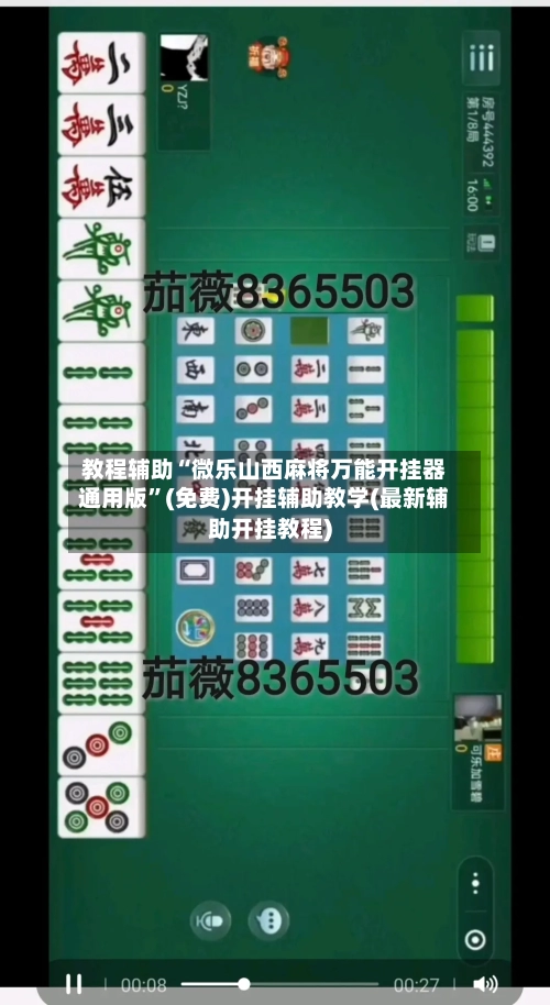 教程辅助“微乐山西麻将万能开挂器通用版”(免费)开挂辅助教学(最新辅助开挂教程)-第3张图片