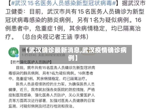 【武汉确诊最新消息,武汉疫情确诊病例】