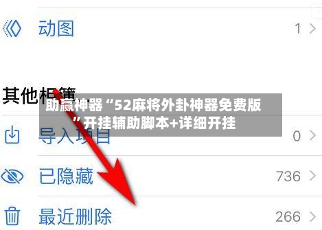 助赢神器“52麻将外卦神器免费版”开挂辅助脚本+详细开挂-第3张图片