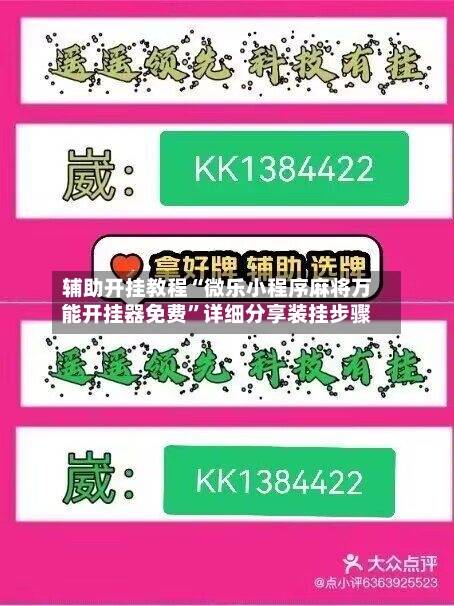 辅助开挂教程“微乐小程序麻将万能开挂器免费”详细分享装挂步骤-第3张图片