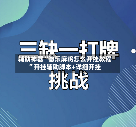 辅助神器“微乐麻将怎么开挂教程”开挂辅助脚本+详细开挂