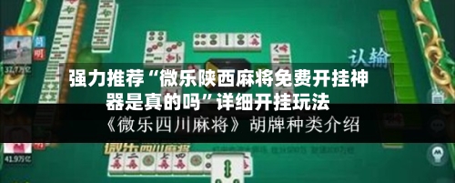 强力推荐“微乐陕西麻将免费开挂神器是真的吗”详细开挂玩法