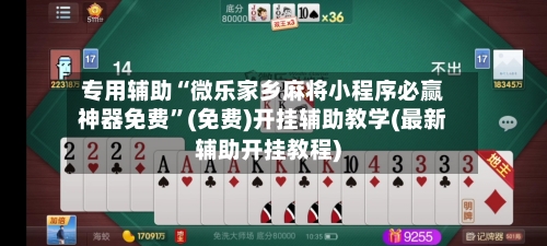 专用辅助“微乐家乡麻将小程序必赢神器免费”(免费)开挂辅助教学(最新辅助开挂教程)-第3张图片