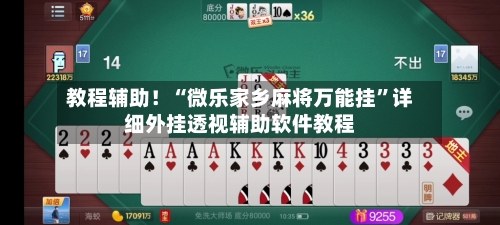教程辅助！“微乐家乡麻将万能挂”详细外挂透视辅助软件教程-第3张图片