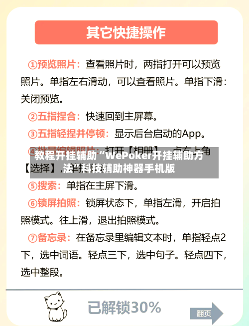 教程开挂辅助“WePoker开挂辅助方法”科技辅助神器手机版-第2张图片