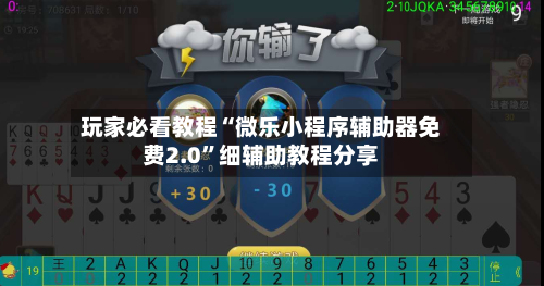 玩家必看教程“微乐小程序辅助器免费2.0”细辅助教程分享