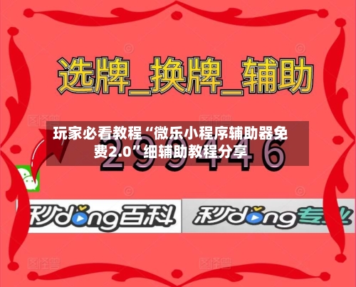 玩家必看教程“微乐小程序辅助器免费2.0”细辅助教程分享-第2张图片