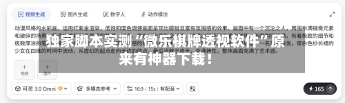 独家脚本实测“微乐棋牌透视软件	”原来有神器下载！-第2张图片