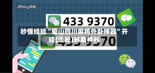 秒懂经验“蜀山四川麻将外卦神器”开挂(透视)辅助神器-第3张图片