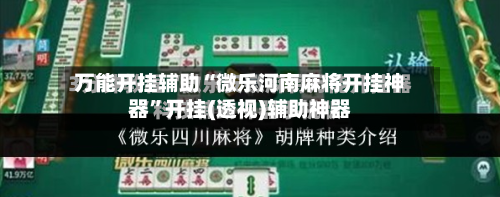 万能开挂辅助“微乐河南麻将开挂神器	”开挂(透视)辅助神器-第2张图片