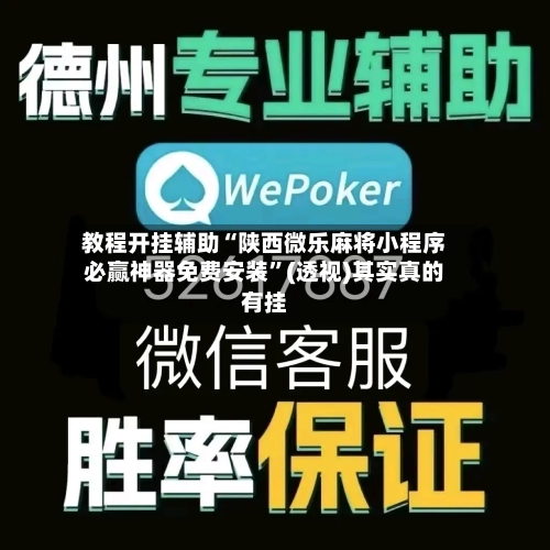 教程开挂辅助“陕西微乐麻将小程序必赢神器免费安装”(透视)其实真的有挂-第2张图片
