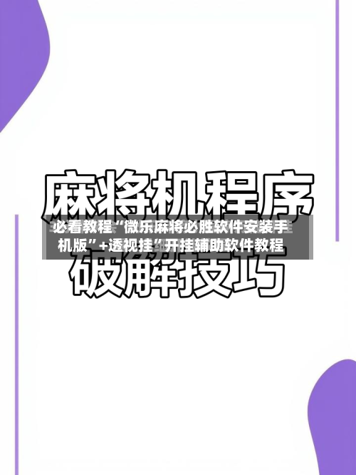 必看教程“微乐麻将必胜软件安装手机版”+透视挂	”开挂辅助软件教程-第3张图片