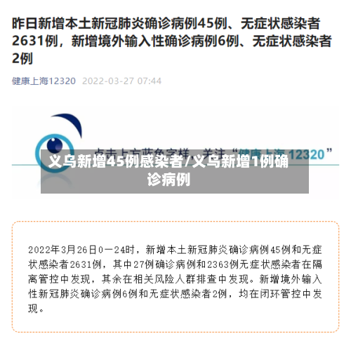 义乌新增45例感染者/义乌新增1例确诊病例-第3张图片