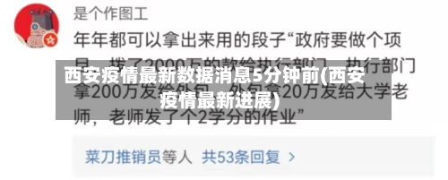 西安疫情最新数据消息5分钟前(西安疫情最新进展)-第2张图片