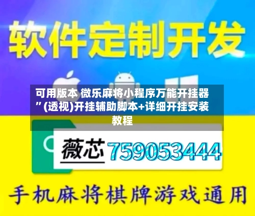 可用版本 微乐麻将小程序万能开挂器	”(透视)开挂辅助脚本+详细开挂安装教程-第3张图片