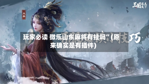 玩家必读 微乐山东麻将有挂吗”(原来确实是有插件)-第3张图片