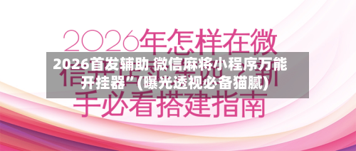 2026首发辅助 微信麻将小程序万能开挂器”(曝光透视必备猫腻)-第2张图片