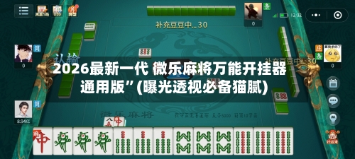 2026最新一代 微乐麻将万能开挂器通用版”(曝光透视必备猫腻)-第2张图片
