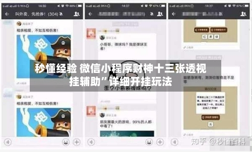 秒懂经验 微信小程序财神十三张透视挂辅助	”详细开挂玩法-第2张图片