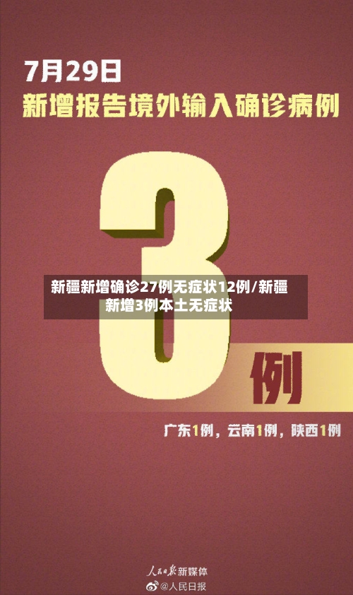 新疆新增确诊27例无症状12例/新疆新增3例本土无症状