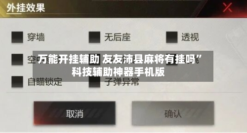 万能开挂辅助 友友沛县麻将有挂吗”科技辅助神器手机版-第2张图片