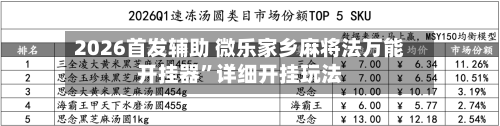 2026首发辅助 微乐家乡麻将法万能开挂器”详细开挂玩法-第2张图片