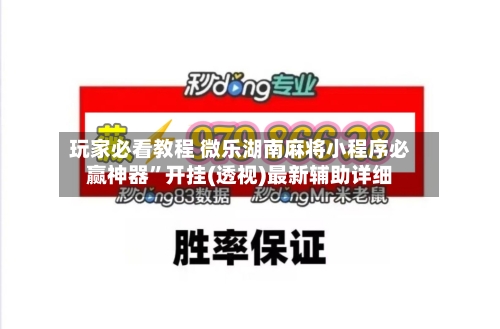玩家必看教程 微乐湖南麻将小程序必赢神器”开挂(透视)最新辅助详细-第3张图片